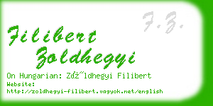 filibert zoldhegyi business card